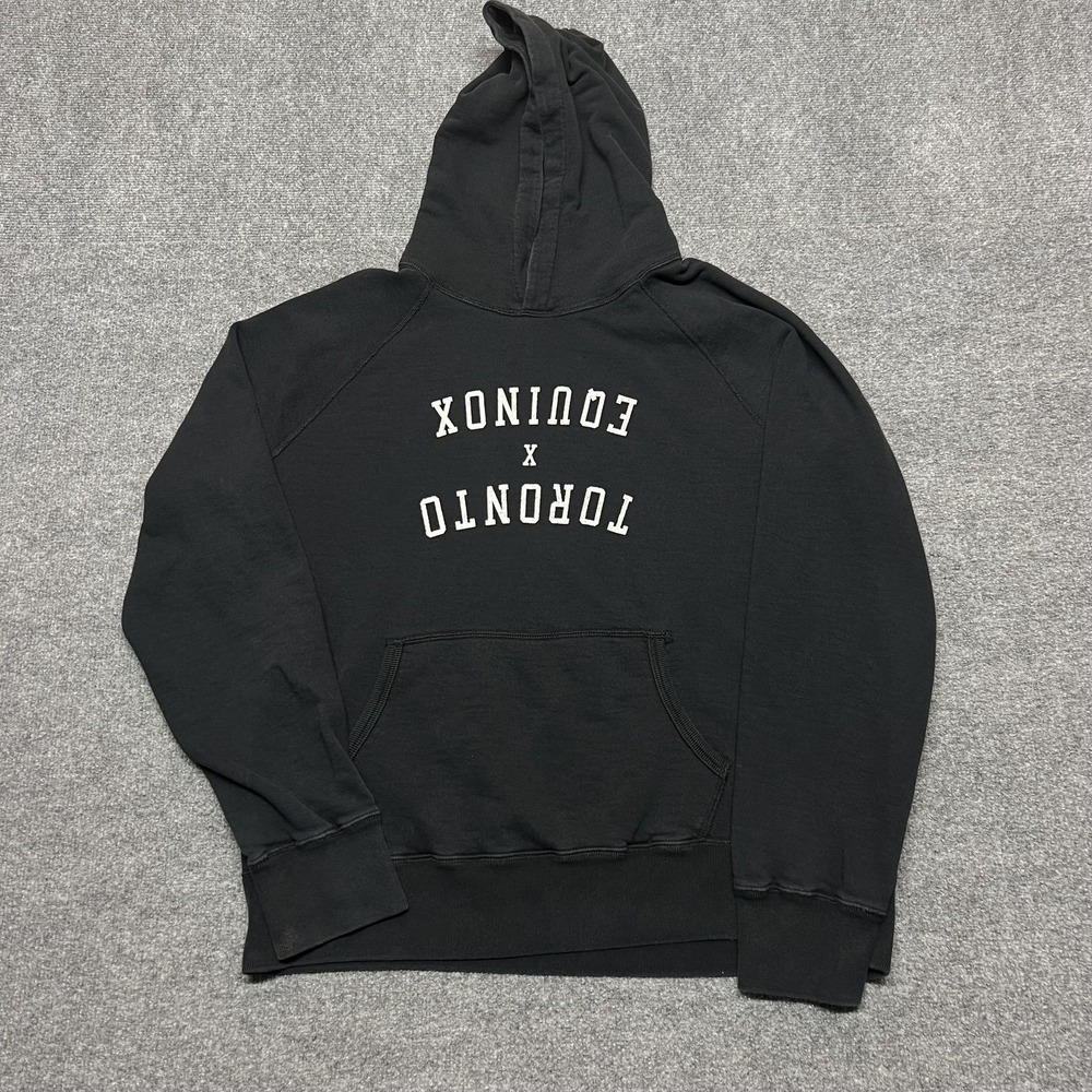 Hiro Clark Hoodie Mens Medium Black Pullover Fleece Sweatshirt Toronto Equinox